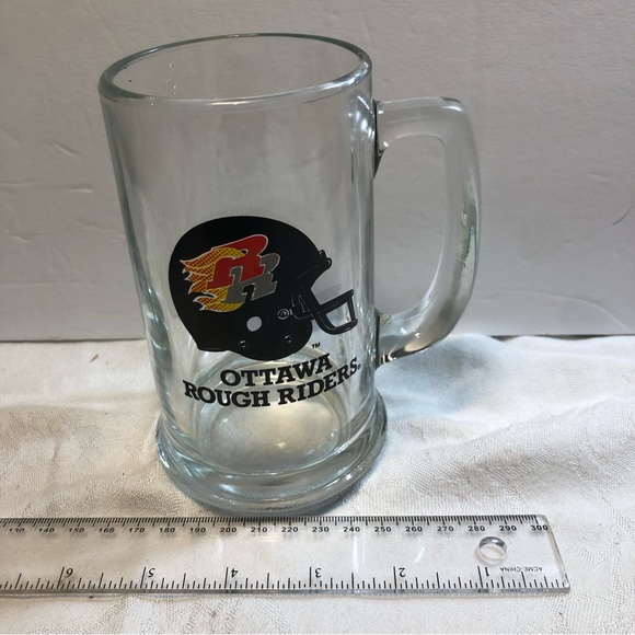 Vintage CFL Ottawa Rough Riders Glass Mug 1992 - Picture 2 of 7